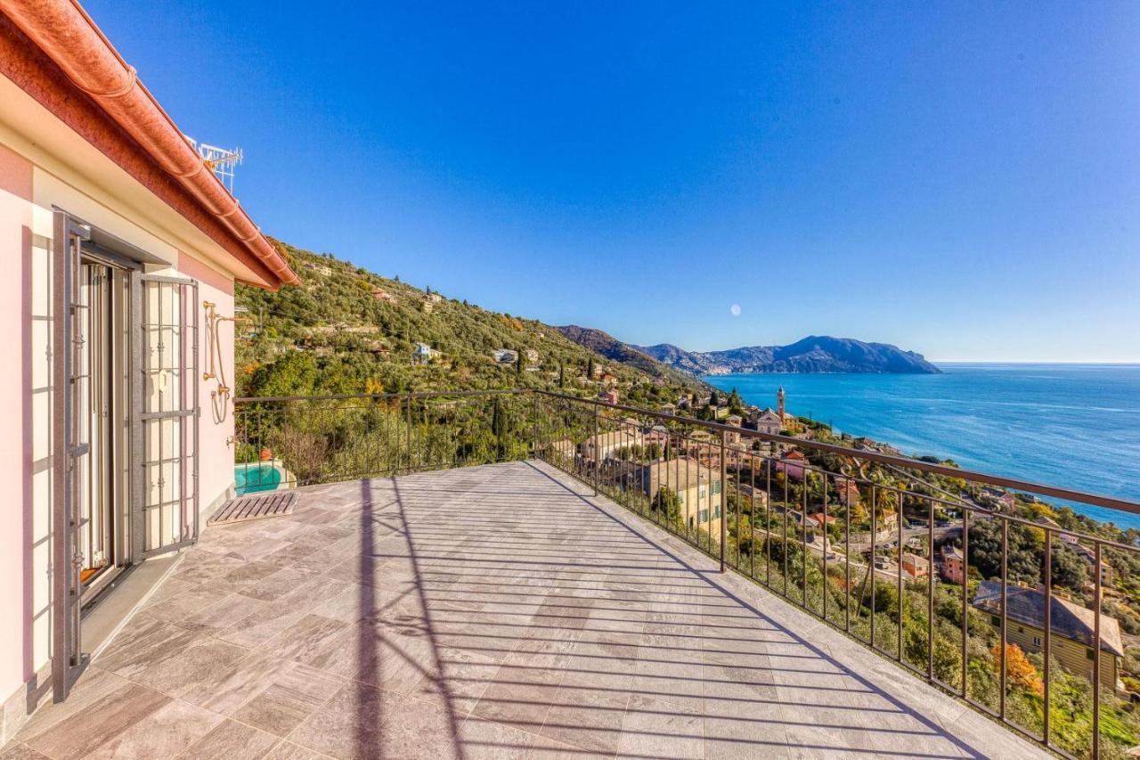 Casaviva - Ampio Trilocale Vista Mare Con Piscina - Pieve Alta Διαμέρισμα Pieve Ligure Εξωτερικό φωτογραφία