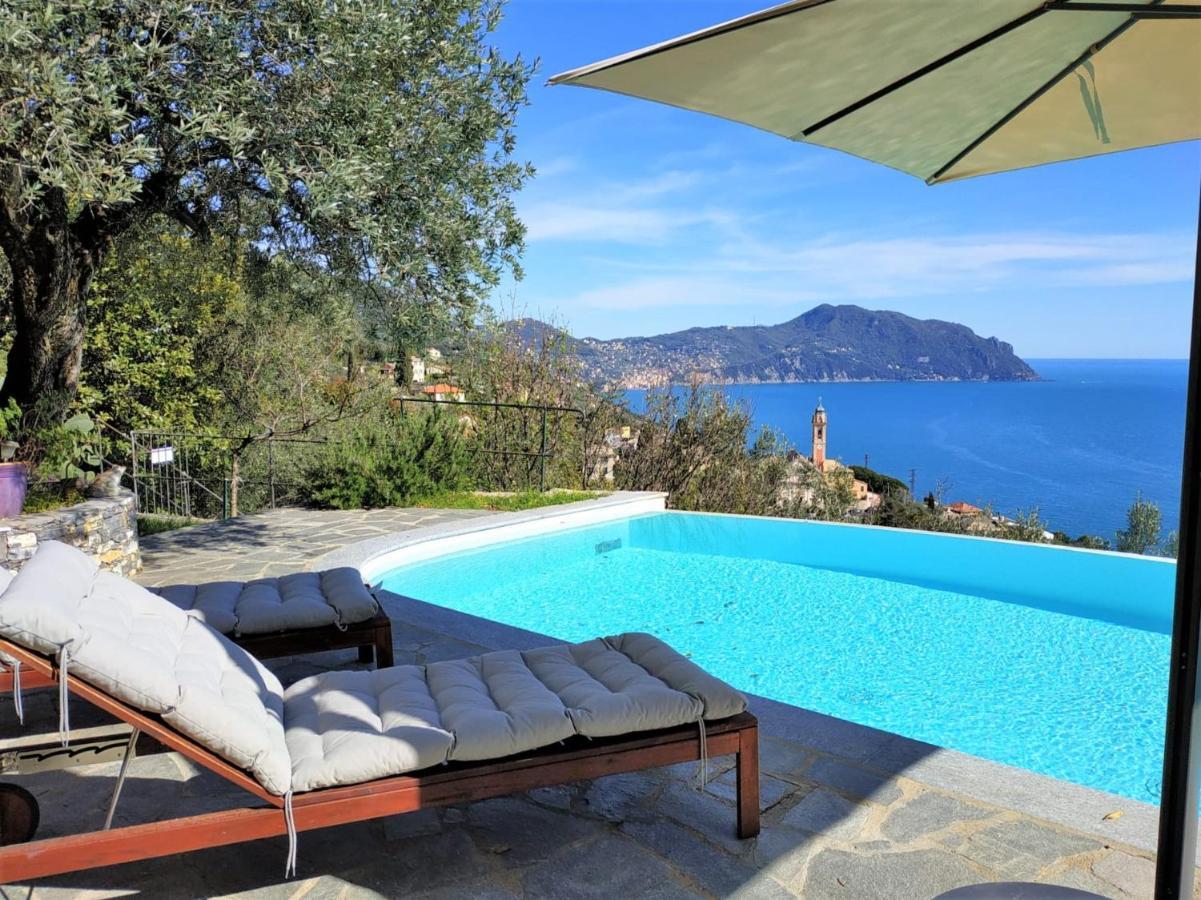 Casaviva - Ampio Trilocale Vista Mare Con Piscina - Pieve Alta Διαμέρισμα Pieve Ligure Εξωτερικό φωτογραφία